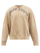 Palm Angels - Logo-print Cotton-jersey Sweatshirt - Mens - Beige