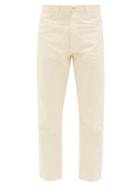 Matchesfashion.com Ymc - Cropped Cotton-blend Slim-leg Jeans - Mens - Beige