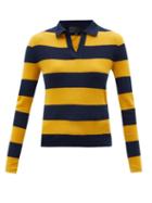 Nili Lotan - Lucille Rugby-stripe Cashmere Sweater - Womens - Navy Stripe
