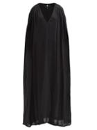 Matchesfashion.com Su Paris - Chala Cape-back Crepe Maxi Dress - Womens - Black