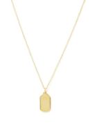 Lizzie Mandler - 18kt Gold Name Tag-pendant Necklace - Mens - Gold