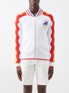 Casablanca - Wave-intarsia Piqu-stitch Track Top - Mens - Red White