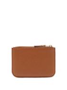 Matchesfashion.com Comme Des Garons Wallet - Zipped Grained-leather Pouch - Mens - Brown