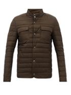 Herno - Patch-pocket Quilted-shell Down Jacket - Mens - Dark Green