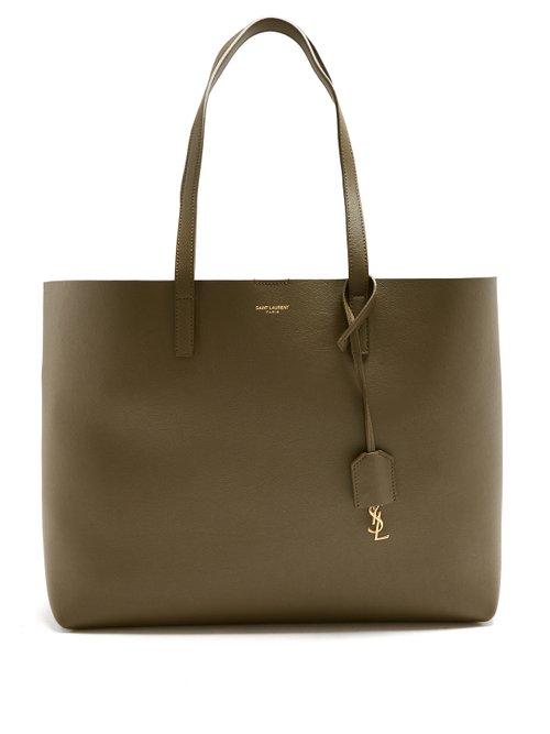 Matchesfashion.com Saint Laurent - East West Medium Leather Tote - Womens - Khaki