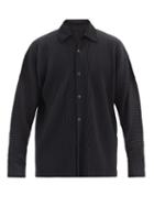 Matchesfashion.com Homme Pliss Issey Miyake - Dropped-shoulder Pleated-jersey Shirt - Mens - Black