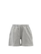 Ladies Rtw More Joy By Christopher Kane - More Joy-embroidered Cotton-jersey Shorts - Womens - Light Grey
