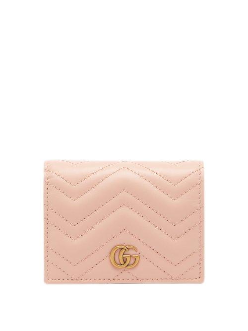 Matchesfashion.com Gucci - Marmont Quilted Leather Bi Fold Wallet - Womens - Light Pink