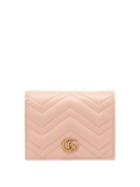 Matchesfashion.com Gucci - Marmont Quilted Leather Bi Fold Wallet - Womens - Light Pink