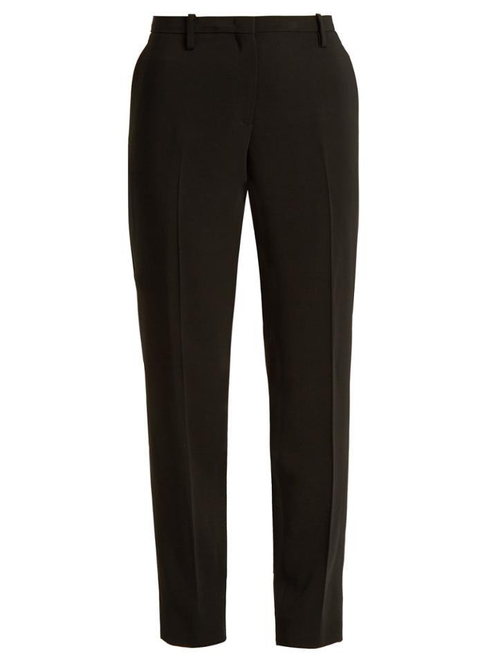 No. 21 Mid-rise Slim-leg Stretch-crepe Trousers
