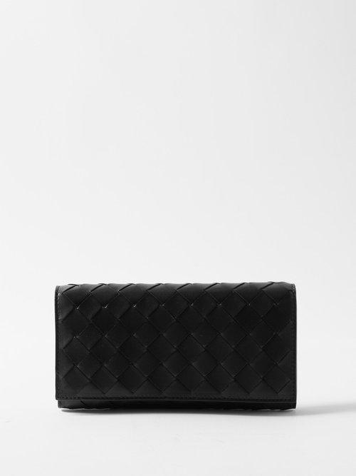 Bottega Veneta - Intrecciato-leather Wallet - Womens - Black