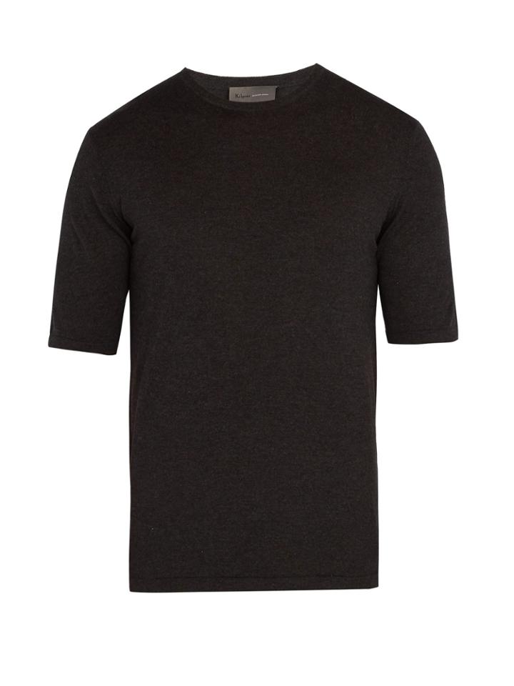 Kilgour Short-sleeved Silk-blend Sweater