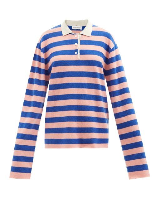 Extreme Cashmere - No.199 Alligator Striped Stretch-cashmere Sweater - Womens - Blue Stripe
