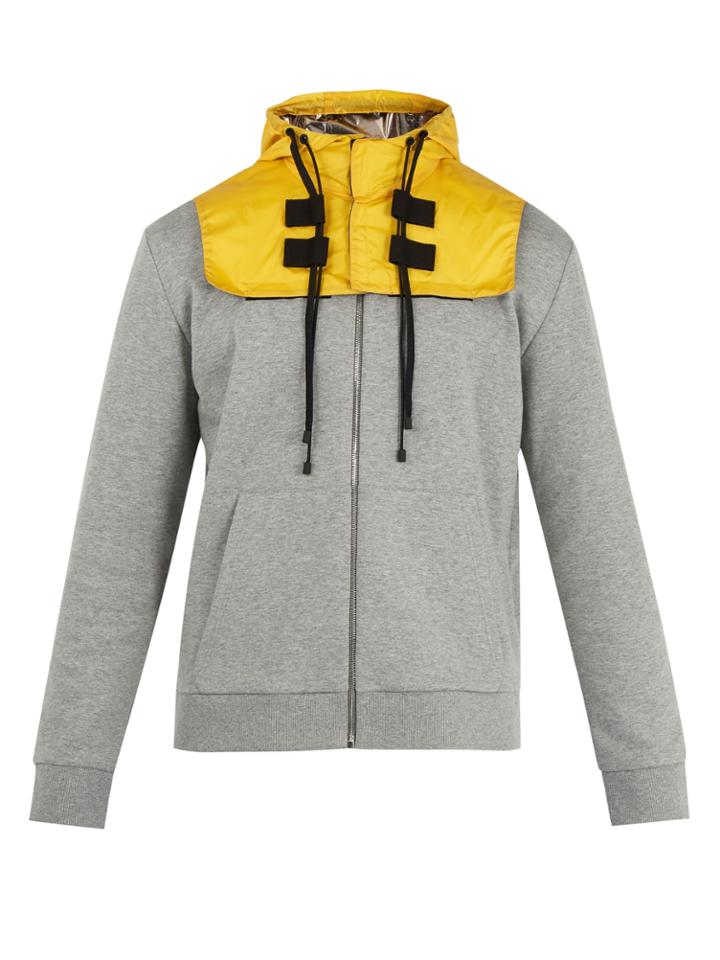Valentino Detachable-hood Zip-up Cotton-blend Sweatshirt