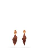Matchesfashion.com Dezso - Spindle Shell, Topaz & 18kt Gold Earrings - Womens - Gold