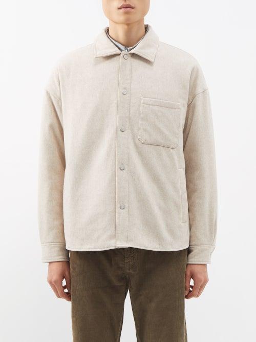 Frame - Wool-blend Overshirt - Mens - Cream
