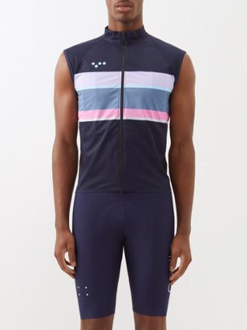 Pedla - Zipped Windtech Cycling Gilet - Mens - Blue Navy