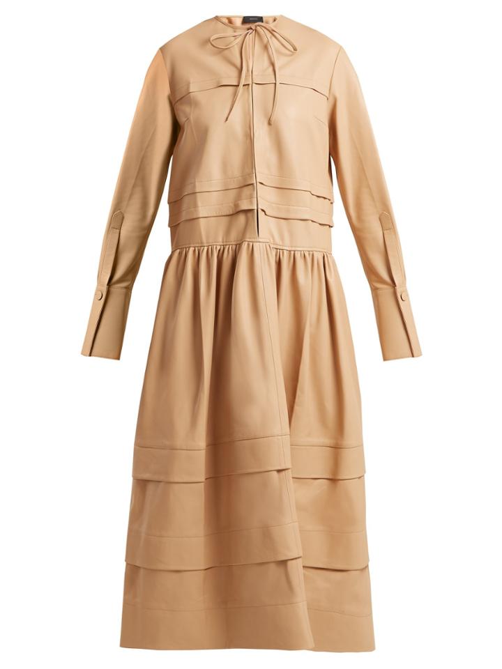 Joseph Odette Tiered Leather Dress