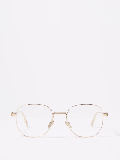 Dior - Round Metal Glasses - Mens - Gold