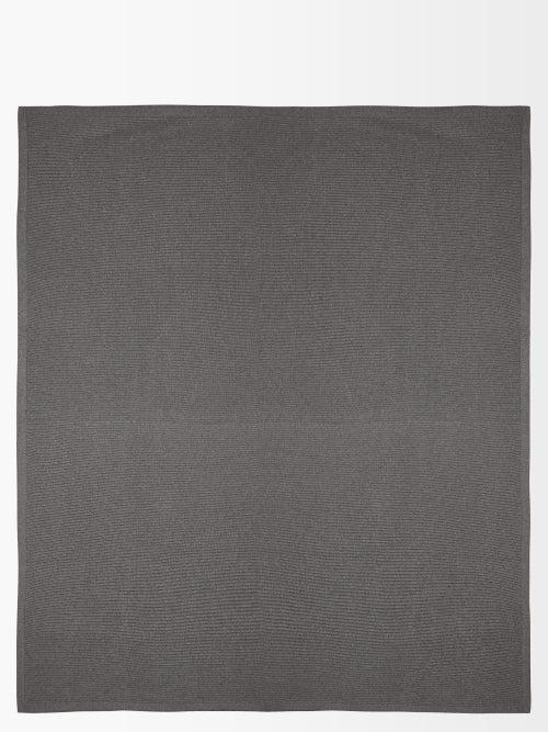 Brunello Cucinelli - Ribbed-knit Cashmere Blanket - Grey