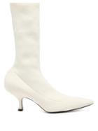Khaite - Taylor Point-toe Neoprene Boots - Womens - Cream