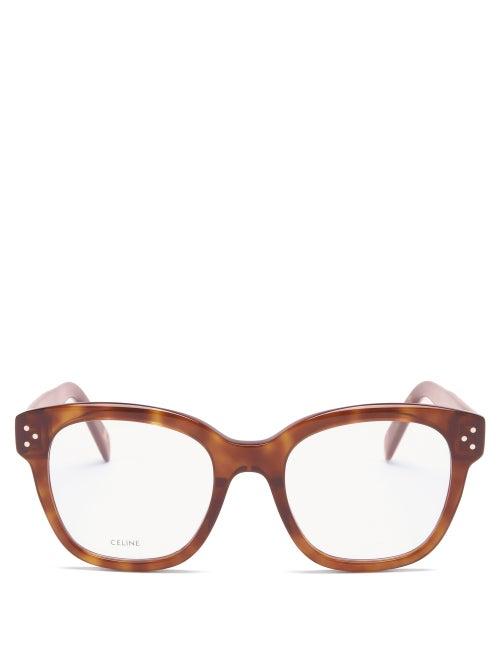 Ladies Accessories Celine Eyewear - Square Tortoiseshell-acetate Glasses - Womens - Tortoiseshell