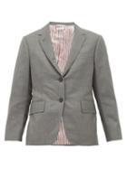 Matchesfashion.com Thom Browne - Single Breasted Short Wool Blazer - Womens - Grey