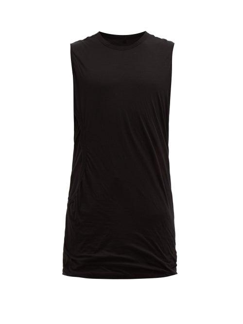 Matchesfashion.com Rick Owens Drkshdw - Cut Out Longline Cotton Tank Top - Mens - Black