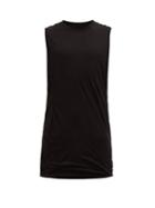 Matchesfashion.com Rick Owens Drkshdw - Cut Out Longline Cotton Tank Top - Mens - Black