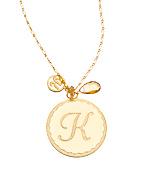 Gold And Gemstone Initial Pendant