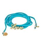Love Turquoise Suede Wrap