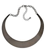 Gunmetal Colored Collar Necklace