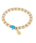 Stretchy Plated Circle Beads With