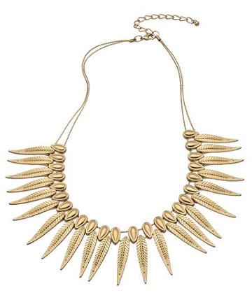Gold Leaf Collar Necklace