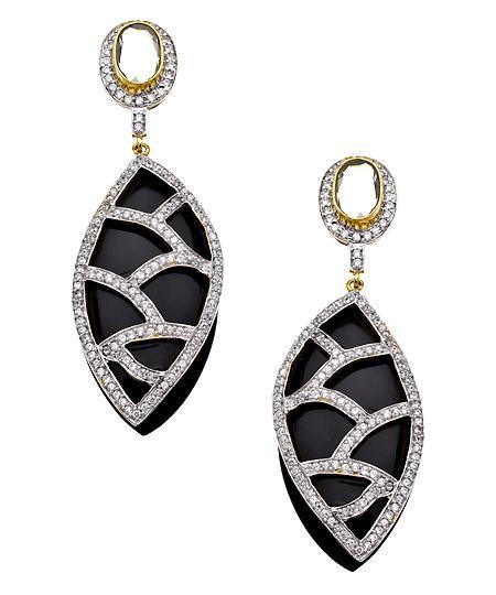 Black And Cz Marquise