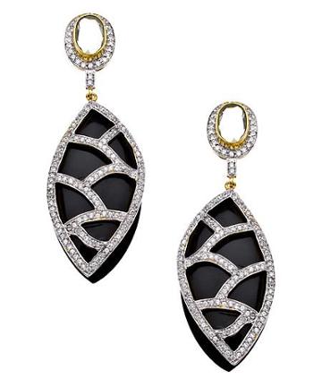 Black And Cz Marquise