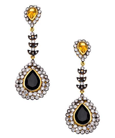 Citrine Black Onyx And Cz