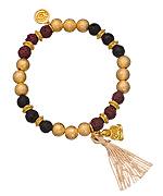 Black Brown And Gold Beaded Stretch