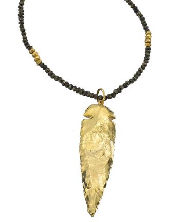 Pyrite Arrowhead Necklace