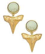 Gold And Lemon Chrysoprase Shark Teeth