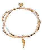 Gold Angel Wing And Iridescent Double Layer Stretch