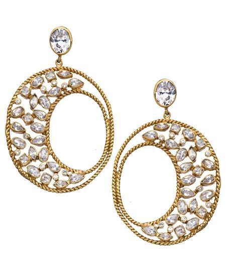 Gold And Cz Diva Hoop