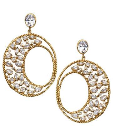 Gold And Cz Diva Hoop