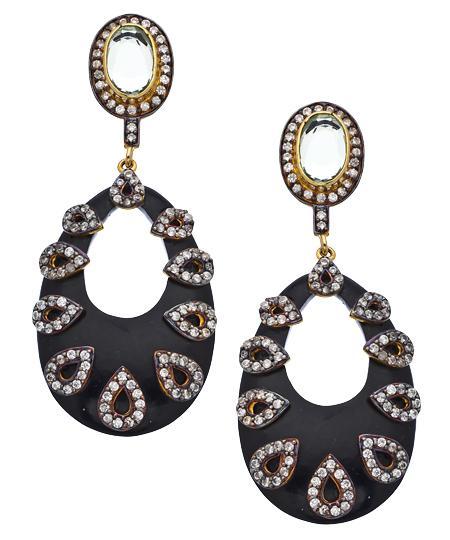 Gold Black And Cz Myra