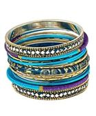 Blue Mixed Media Stackable Bangle