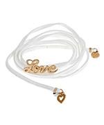 Love White Leather Wrap
