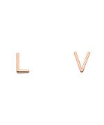 Rose Gold Mini Two Letter Stud