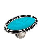 Turquoise And Silver Oval