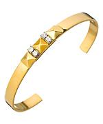 Gold Three Stud Rhinestone