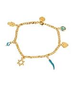 Enamel And Charm Bracelet In Turquoise